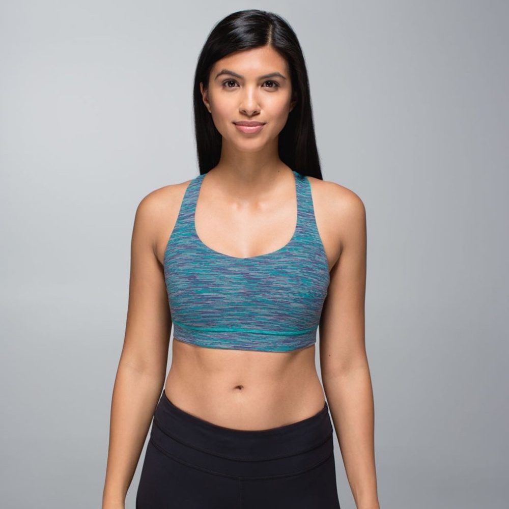 Lululemon 50 Rep Bra in Wee Are From Space Blue Tropics/Blue Tropics